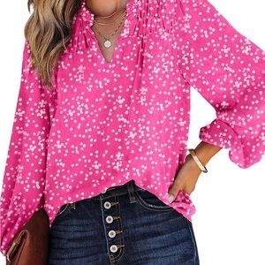 Pink Floral Women's Top- NEW!!